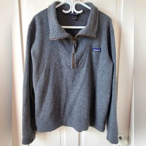 Patagonia heather grey wool sweater- size medium